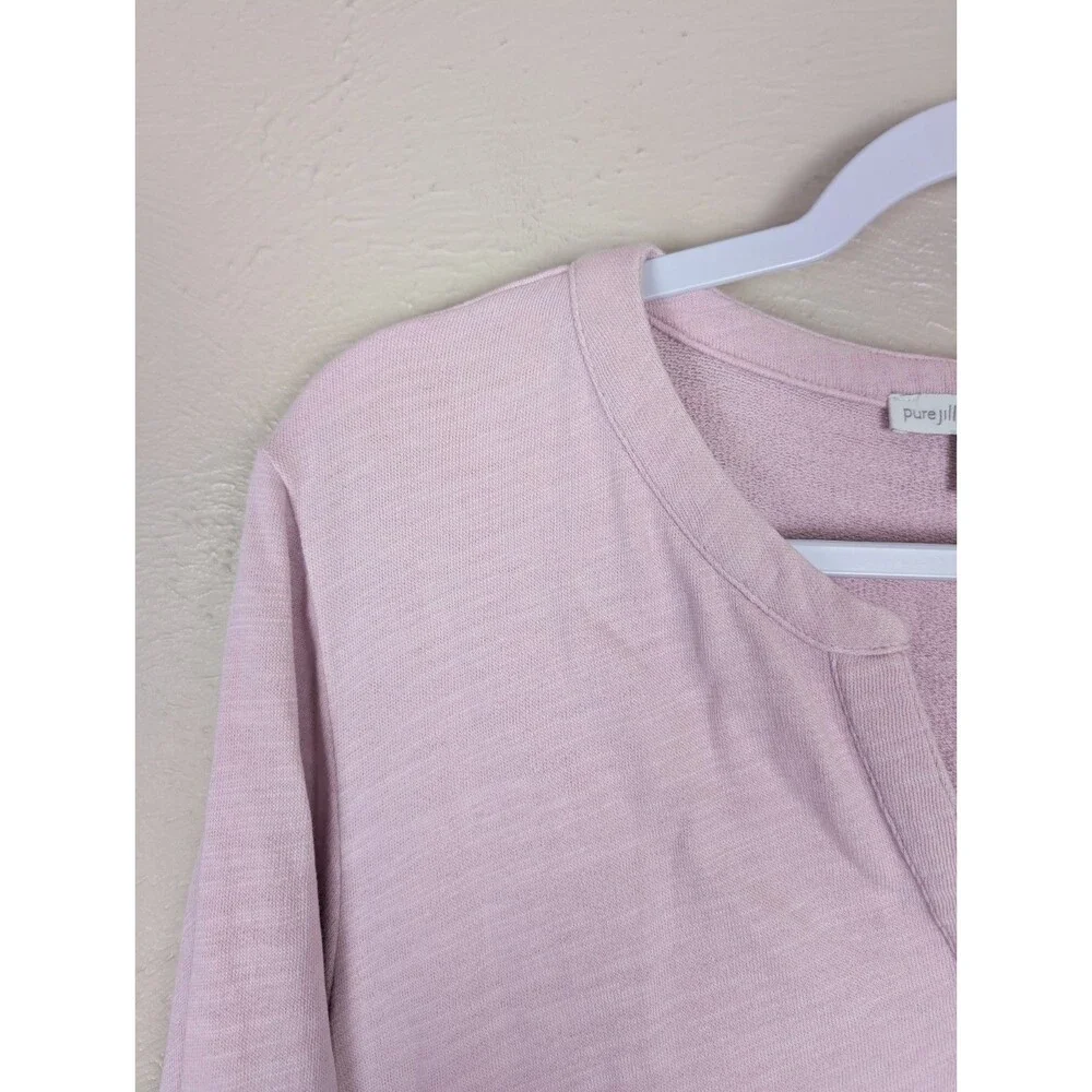 Pure J. Jill Women's XL Pink Organic Cotton Long Sleeve Tunic Coastal Comfort